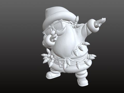 सांता क्लॉज़ आधुनिक कार्टून कूल क्रिसमस एसटीएल मॉडल 3D प्रिंट मॉडल