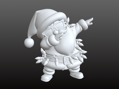 सांता क्लॉज़ आधुनिक कार्टून कूल क्रिसमस एसटीएल मॉडल 3D प्रिंट मॉडल