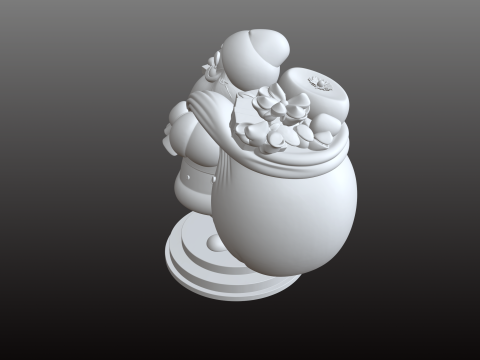 Санта-Клаус із мішком для подарунків. Класична різдвяна модель STL 3D Принт Модель