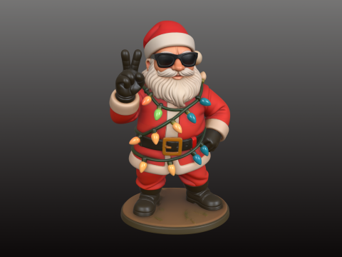 Noel Baba Anime Patron Şık 3D STL Modeli 3D Baskı Modeli