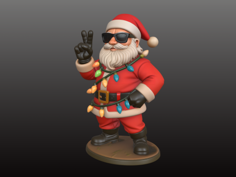 सांता क्लॉज़ एनीमे बॉस स्टाइलिश 3डी एसटीएल मॉडल 3D प्रिंट मॉडल