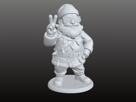 सांता क्लॉज़ एनीमे बॉस स्टाइलिश 3डी एसटीएल मॉडल 3D प्रिंट मॉडल