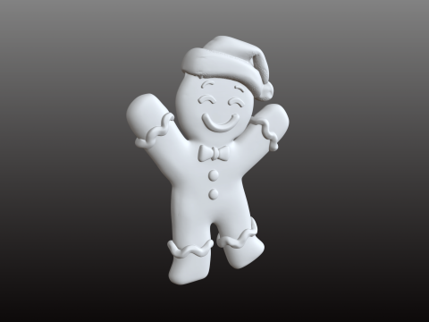Christmas Gingerbread Cookie Cute Festive STL Model 3D Print Model