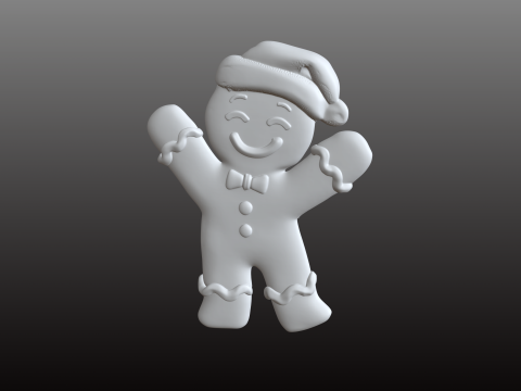 Christmas Gingerbread Cookie Cute Festive STL Model 3D Print Model