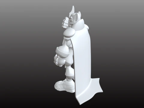 Batman Comic Style Sporty Hero STL Model 3D Print Model