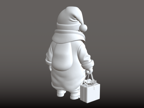 सांता क्लॉज़ शॉपिंग स्टाइल ट्रेंडी हॉलिडे एसटीएल मॉडल 3D प्रिंट मॉडल