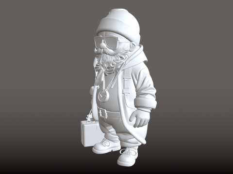 सांता क्लॉज़ शॉपिंग स्टाइल ट्रेंडी हॉलिडे एसटीएल मॉडल 3D प्रिंट मॉडल