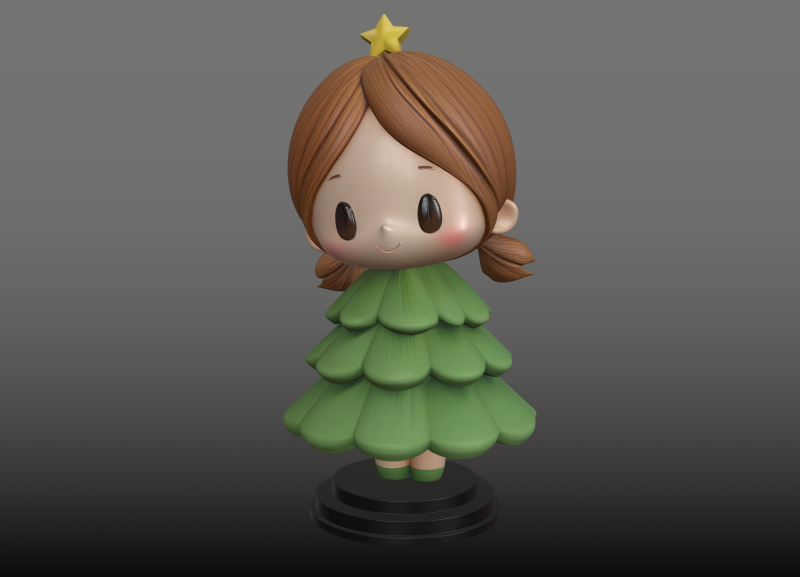 Boneca de árvore de Natal enfeite festivo modelo STL Modelo de Impressão 3D .c4d .max .obj .3ds .fbx .stl .blend 