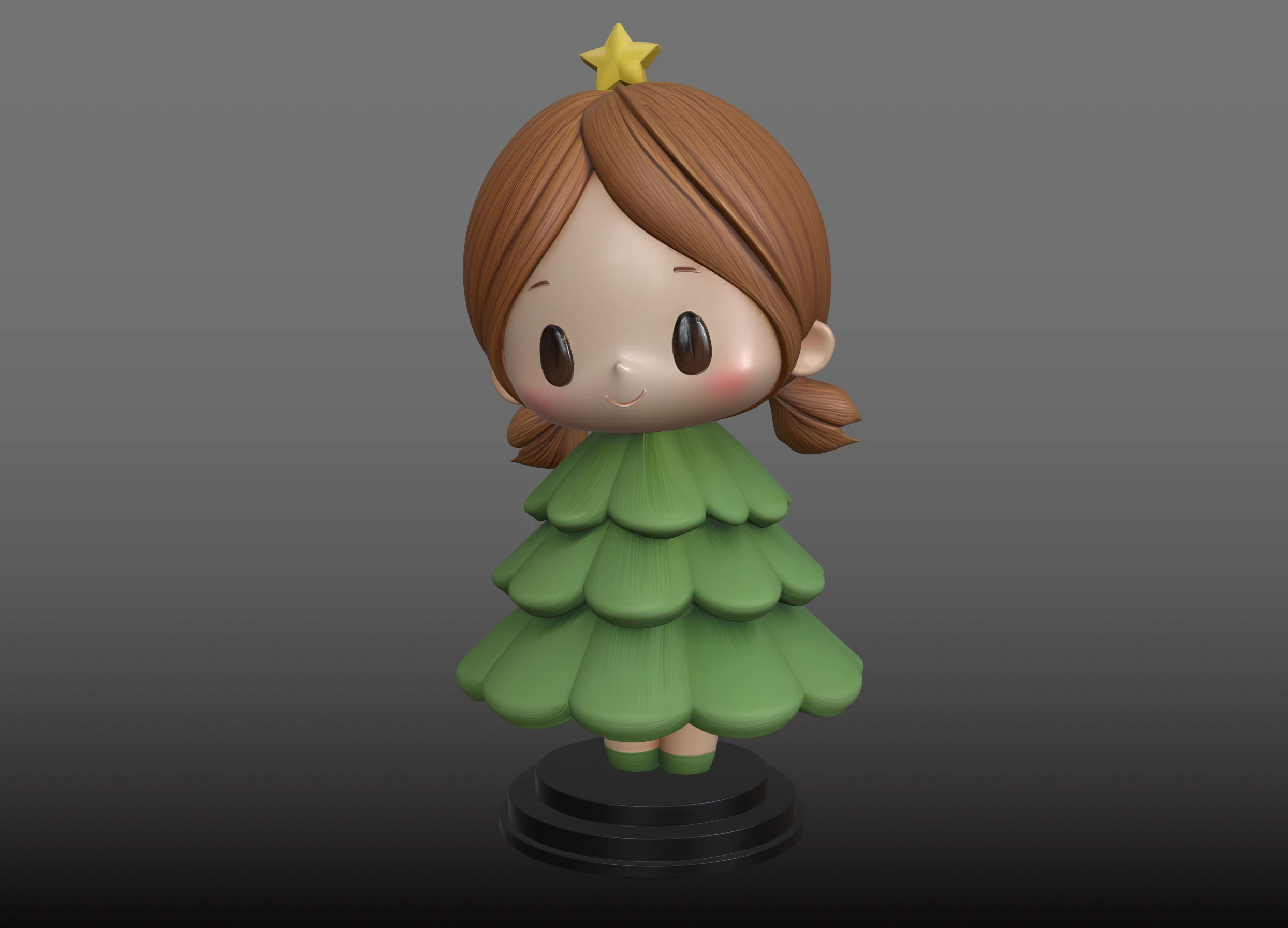 Christmas Tree Doll Festive Ornament STL Model 3D Print Model .c4d .max .obj .3ds .fbx .stl .blend 