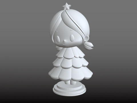 Christmas Tree Doll Festive Ornament STL Model 3D Print Model