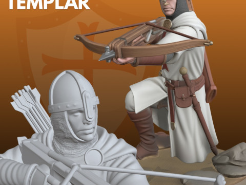 Коленный страж Templar Elite Archer STL 3D Принт Модель