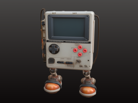 फ्यूचरिस्टिक कंसोल बॉट एसटीएल रोबोटिक कैरेक्टर 3D प्रिंट मॉडल