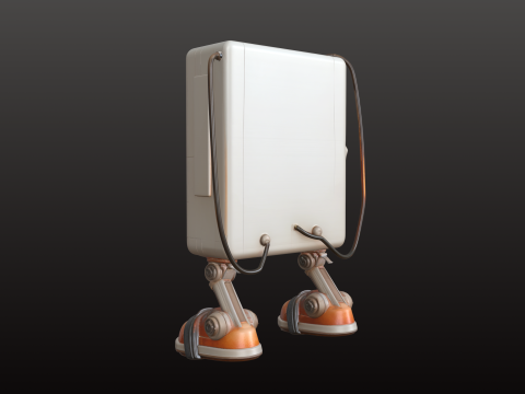 फ्यूचरिस्टिक कंसोल बॉट एसटीएल रोबोटिक कैरेक्टर 3D प्रिंट मॉडल