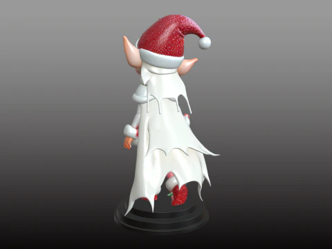 Christmas Elf Girl STL Festive Holiday Figurine 3D Print Model