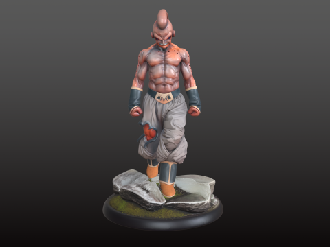 Posa di combattimento del supercriminale furioso STL di Majin Bu Modello di stampa 3D