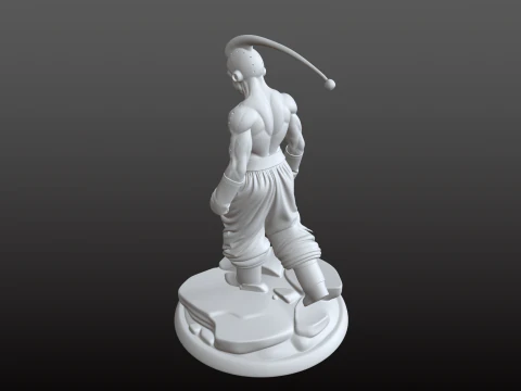 Majin Buu STL Furious Supervillain Combat Pose 3D Print Model