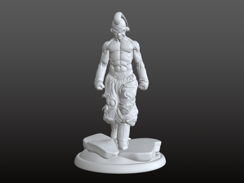 Posa di combattimento del supercriminale furioso STL di Majin Bu Modello di stampa 3D