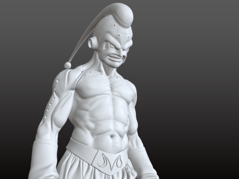 Posa di combattimento del supercriminale furioso STL di Majin Bu Modello di stampa 3D