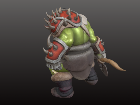 Orc Berserker STL Prajurit Berteriak Ganas Model Cetak 3D