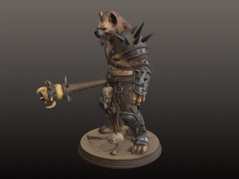Wolf Warrior STL Ferocious Beast-Fighter 3D Print Model