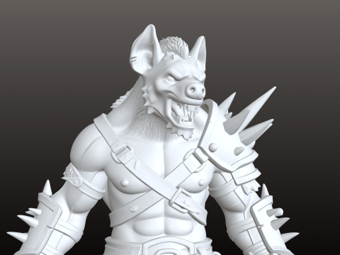 Wolf Warrior STL Ferocious Beast-Fighter 3D Print Model
