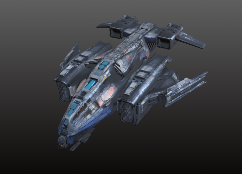 Kosmiczny dropship STL Kompaktowy transport wojskowy Model do druku 3D .c4d .max .obj .3ds .fbx .stl .blend 
