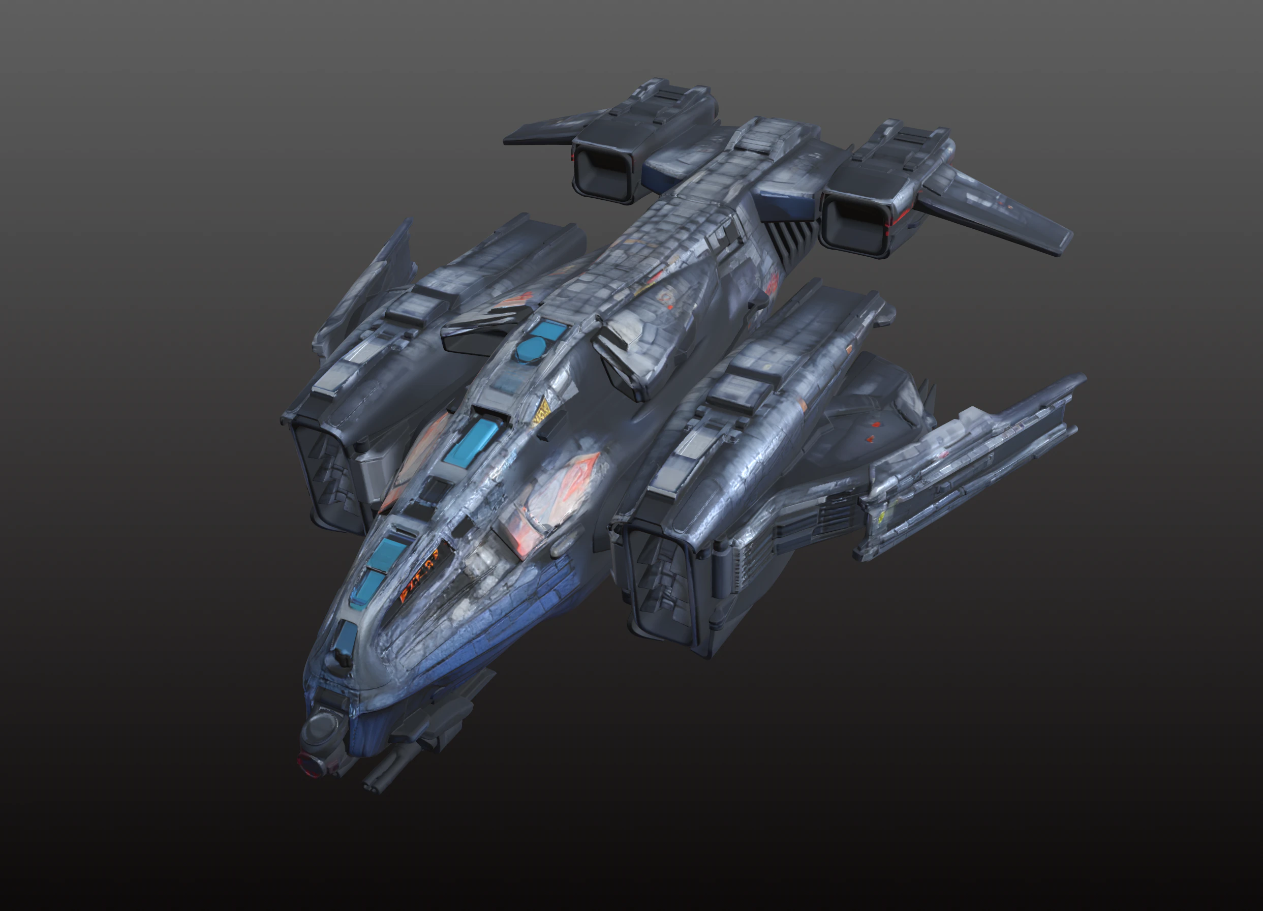 Space Dropship STL Compact Military Transport 3D Print Model .c4d .max .obj .3ds .fbx .stl .blend 