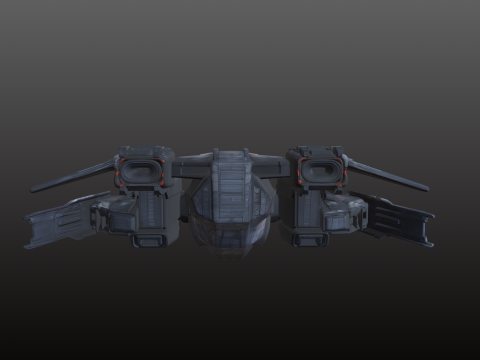 Kosmiczny dropship STL Kompaktowy transport wojskowy Model do druku 3D