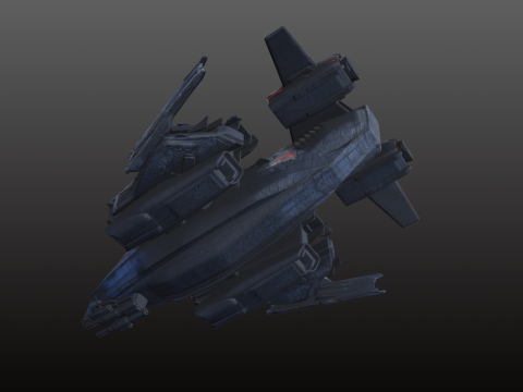 Kosmiczny dropship STL Kompaktowy transport wojskowy Model do druku 3D