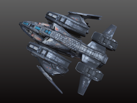 Kosmiczny dropship STL Kompaktowy transport wojskowy Model do druku 3D