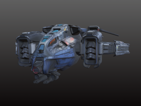 Kosmiczny dropship STL Kompaktowy transport wojskowy Model do druku 3D