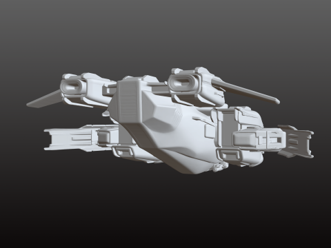 Kosmiczny dropship STL Kompaktowy transport wojskowy Model do druku 3D