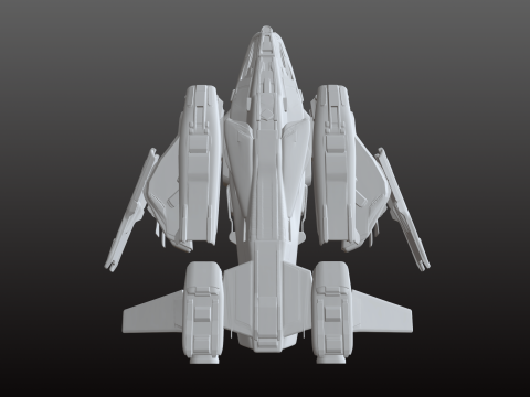 Kosmiczny dropship STL Kompaktowy transport wojskowy Model do druku 3D