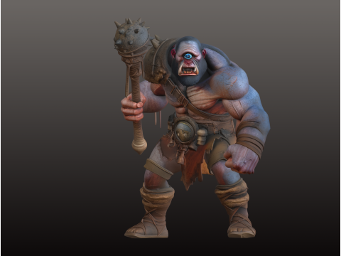 Prajurit Cyclops Mitos Polyphemus STL Model Cetak 3D