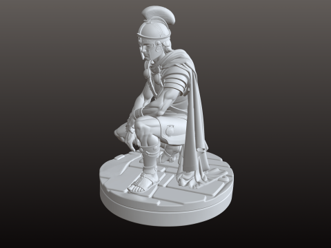 Римский гладиатор STL Стратегический крадущийся воин 3D Принт Модель