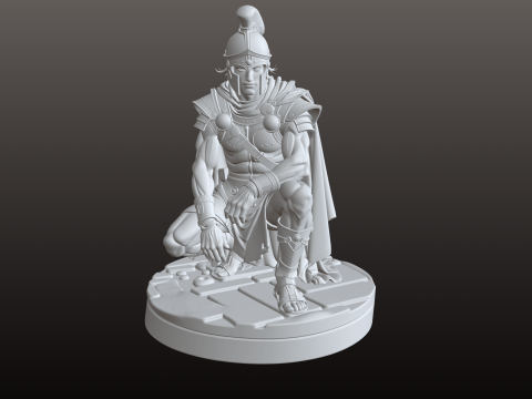 Римский гладиатор STL Стратегический крадущийся воин 3D Принт Модель