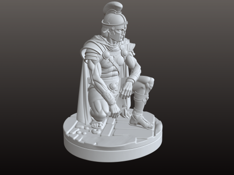 Римский гладиатор STL Стратегический крадущийся воин 3D Принт Модель