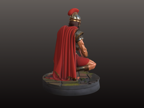 Римский гладиатор STL Стратегический крадущийся воин 3D Принт Модель