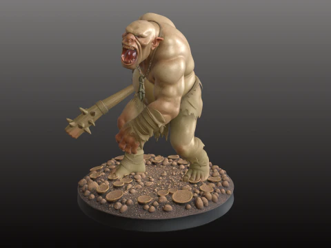 Giant Monster STL Roaring Mythic Titan 3D Print Model