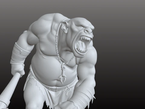 Giant Monster STL Roaring Mythic Titan 3D Print Model