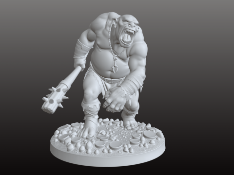 विशाल राक्षस एसटीएल दहाड़ता हुआ पौराणिक टाइटन 3D प्रिंट मॉडल