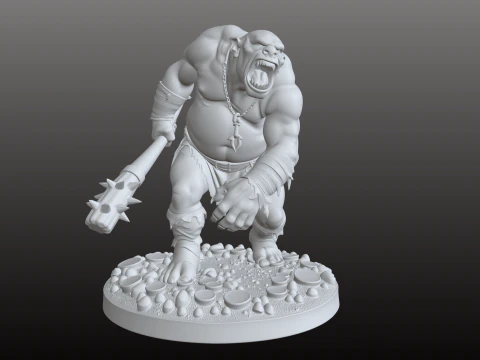 Giant Monster STL Roaring Mythic Titan 3D Print Model
