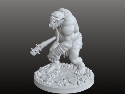 विशाल राक्षस एसटीएल दहाड़ता हुआ पौराणिक टाइटन 3D प्रिंट मॉडल