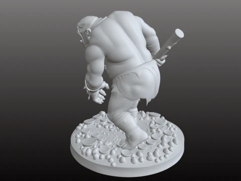 Giant Monster STL Roaring Mythic Titan 3D Print Model