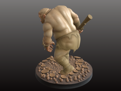 विशाल राक्षस एसटीएल दहाड़ता हुआ पौराणिक टाइटन 3D प्रिंट मॉडल