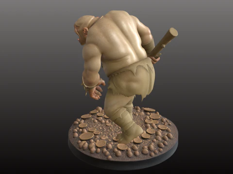 Giant Monster STL Roaring Mythic Titan 3D Print Model