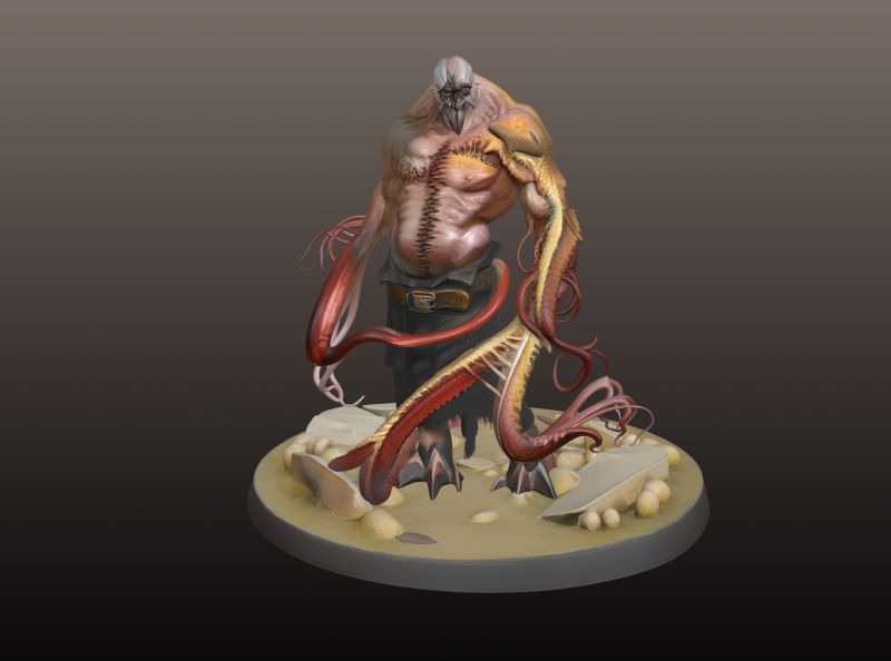 Щупальца Монстра STL Chaotic Abyss Creature 3D Принт Модель .c4d .max .obj .3ds .fbx .stl .blend 