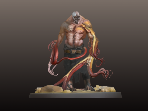 Щупальца Монстра STL Chaotic Abyss Creature 3D Принт Модель