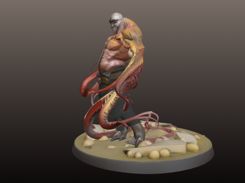 Щупальца Монстра STL Chaotic Abyss Creature 3D Принт Модель