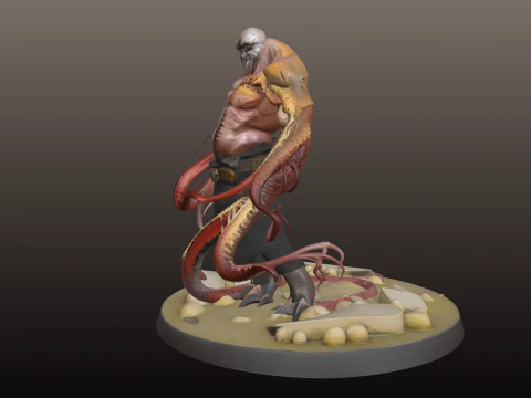 Tentacle Monster STL Chaotic Abyss Creature 3D Print Model